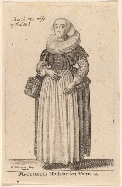 Esposa de Mercatoris Hollandici de Wenceslaus Hollar