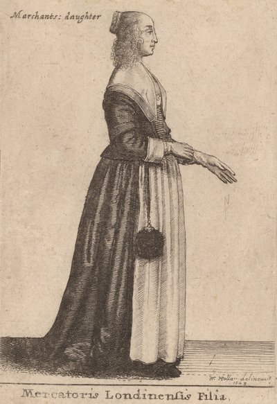 Mercatoris Londinensis Filia, 1643 de Wenceslaus Hollar