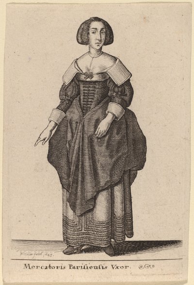 Mercatoris Parisiensis Vxor de Wenceslaus Hollar