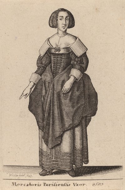 Mercatoris Parisiensis Vxor, 1643 de Wenceslaus Hollar