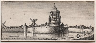 Puerta de la ciudad con foso de Wenceslaus Hollar