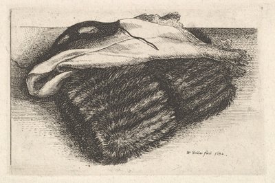 Muff, pañuelo blanco y máscara, 1642 de Wenceslaus Hollar
