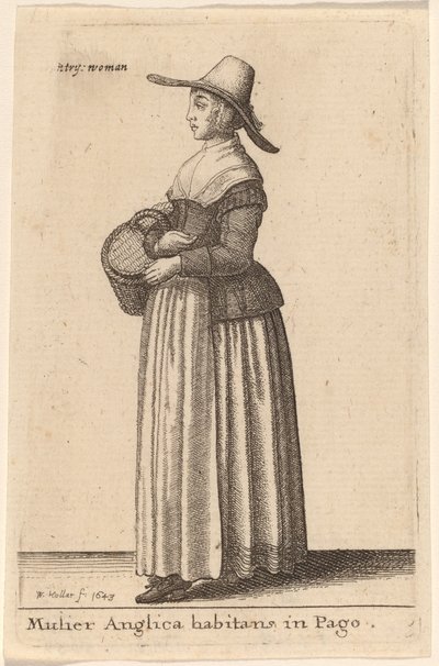 Mujer inglesa habitante del campo de Wenceslaus Hollar