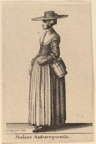 Mujer de Amberes de Wenceslaus Hollar