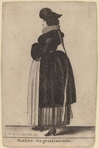 Mujer de Argentina de Wenceslaus Hollar