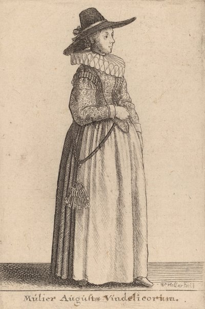 Mujer de Augusta Vindelicorum de Wenceslaus Hollar
