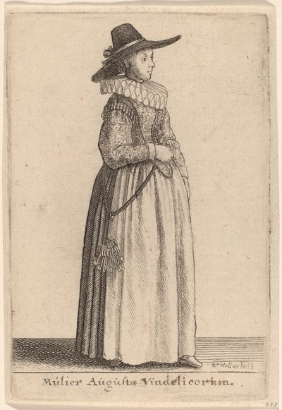 Mujer de Augsburgo de Wenceslaus Hollar
