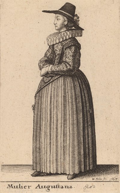 Mulier Augustana, 1643 de Wenceslaus Hollar