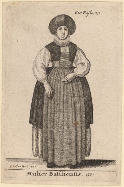 Mujer de Basilea de Wenceslaus Hollar