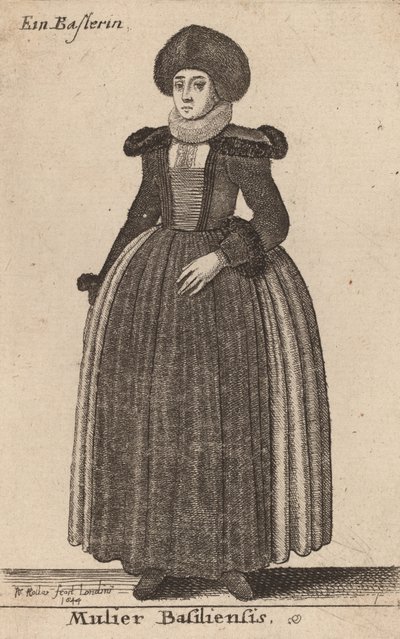 Mulier Basiliensis, 1644 de Wenceslaus Hollar