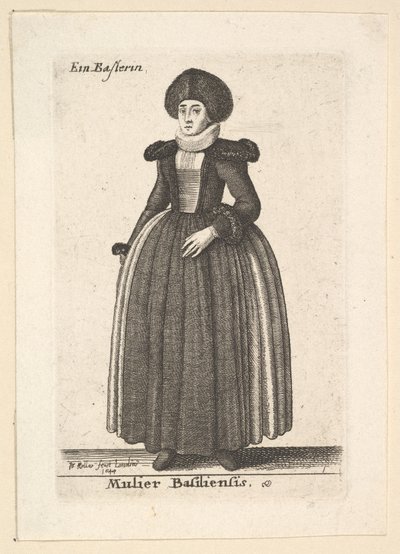 Mulier Basiliensis Mujer de Basilea, 1644 de Wenceslaus Hollar