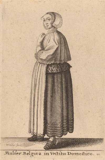 Mulier Belgica en vestimenta doméstica de Wenceslaus Hollar