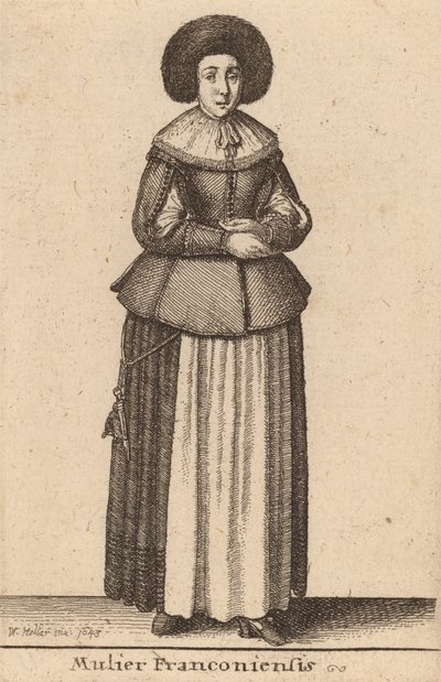 Mulier Franconiensis, 1643 de Wenceslaus Hollar