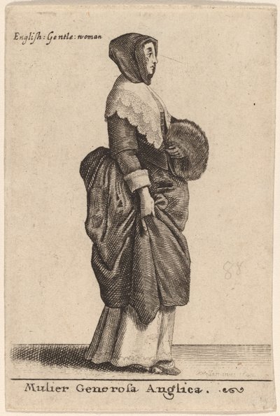 Mujer generosa inglesa de Wenceslaus Hollar