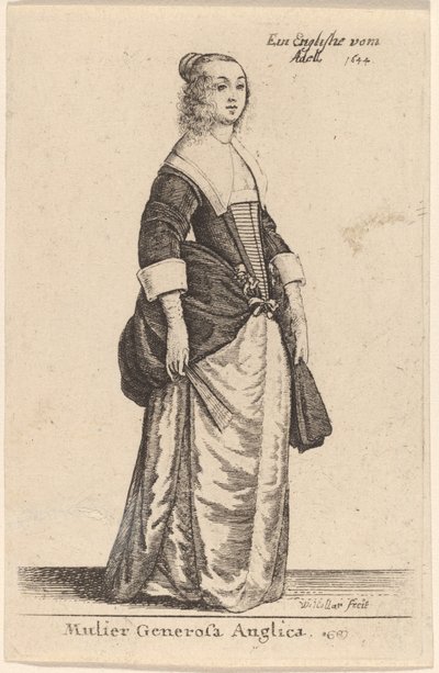 Mujer generosa inglesa de Wenceslaus Hollar