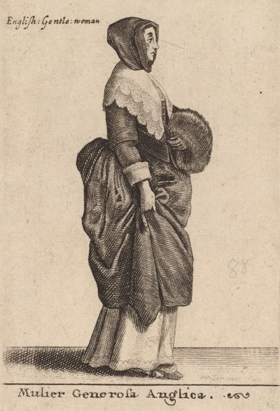 Mulier Generosa Anglica, 1642 de Wenceslaus Hollar