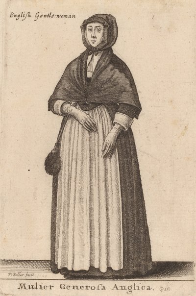 Mujer generosa inglesa, 1643 de Wenceslaus Hollar