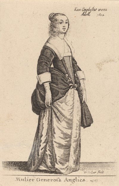 Mujer generosa inglesa, 1644 de Wenceslaus Hollar