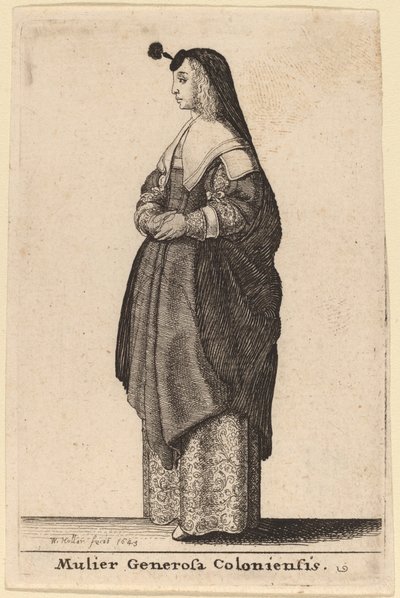 Mulier Generosa Coloniensis de Wenceslaus Hollar