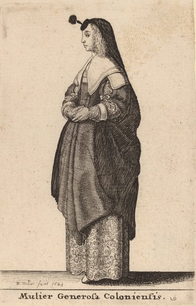 Mulier Generosa Coloniensis, 1643 de Wenceslaus Hollar