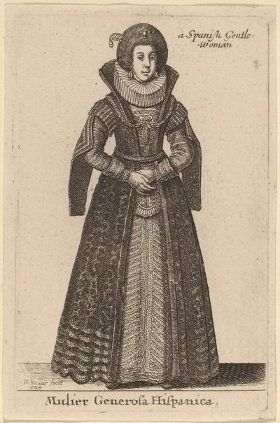 Mujer Generosa Hispánica de Wenceslaus Hollar