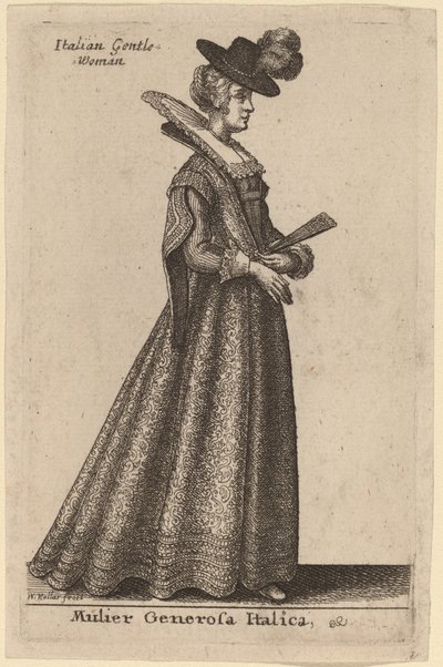 Mujer Generosa Italiana de Wenceslaus Hollar