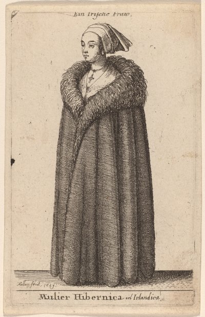 Mujer Hibernica o Irlandesa de Wenceslaus Hollar