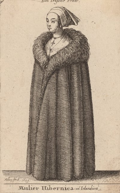 Mulier Hibernica vel Irlandica, 1649 de Wenceslaus Hollar