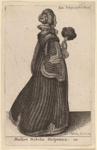 Mujer Noble Española de Wenceslaus Hollar