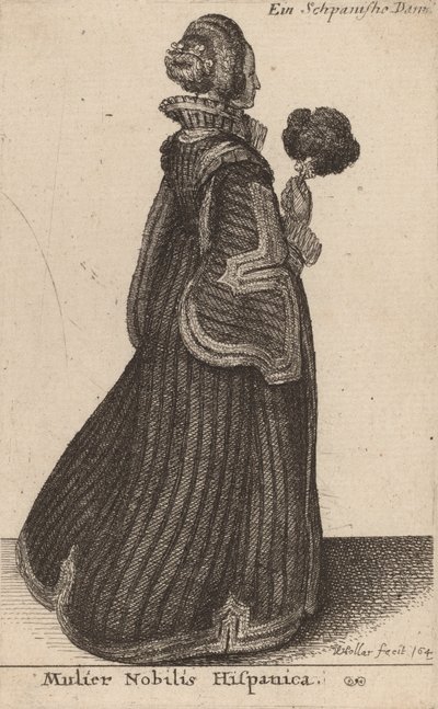 Mujer Noble Hispánica, probablemente 1649 de Wenceslaus Hollar