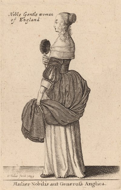Mujer Noble o Generosa Inglesa, 1643 de Wenceslaus Hollar