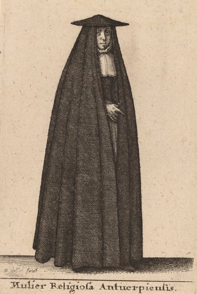 Mulier Religiosa Antuerpiensis de Wenceslaus Hollar