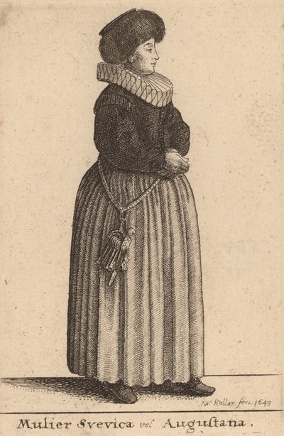 Mujer sueva o augusta de Wenceslaus Hollar