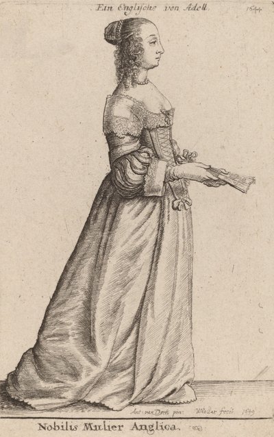Nobilis Mulier Anglica, 1649 de Wenceslaus Hollar