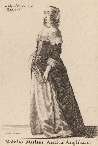 Nobilis Mulier Aulica Anglicana, 1643 de Wenceslaus Hollar