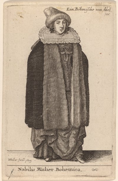 Noble Mujer Bohemia de Wenceslaus Hollar