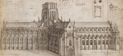 La antigua catedral de San Pablo desde el noreste, mediados del siglo XVII de Wenceslaus Hollar