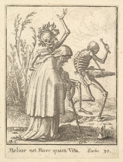 Anciana, de la Danza de la Muerte de Wenceslaus Hollar