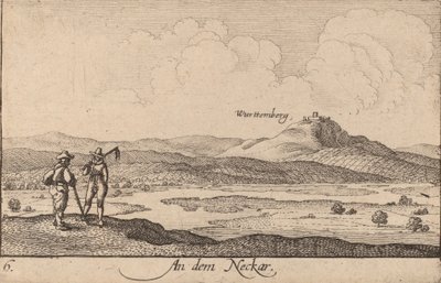 En el Neckar, 1635 de Wenceslaus Hollar