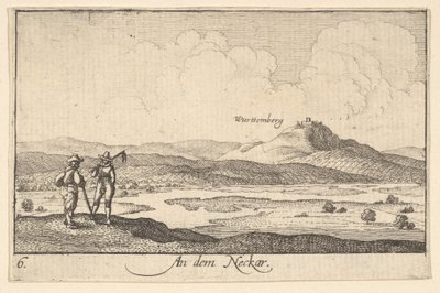 En el Neckar, 1635 de Wenceslaus Hollar