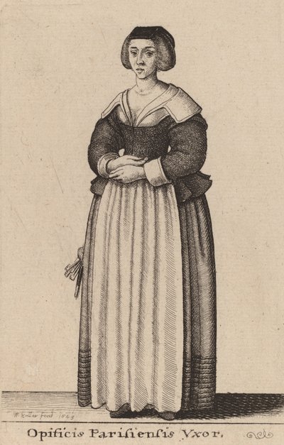 Esposa del Artesano de París de Wenceslaus Hollar