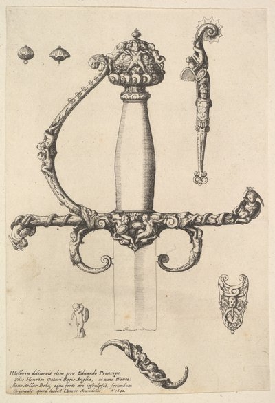 Empuñadura de espada ornamental, 1642 de Wenceslaus Hollar