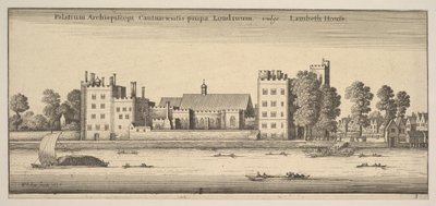Palacio del Arzobispo de Canterbury cerca de Londres, conocido como Lambeth House, 1647 de Wenceslaus Hollar