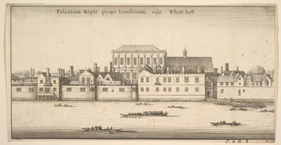 Palatium Regis prope Londinum, vulgo White-hall Palacio Real de Whitehall, Londres, ca. 1647 de Wenceslaus Hollar