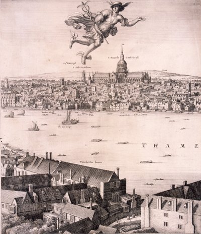 Vista panorámica de Londres, c. 1670 de Wenceslaus Hollar