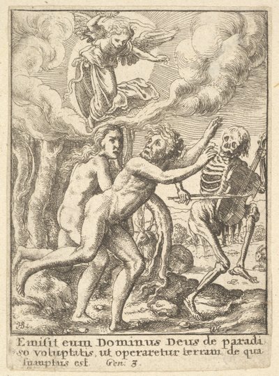 El Paraíso Perdido, del Baile de la Muerte, 1651 de Wenceslaus Hollar