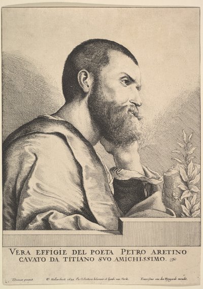Pietro Aretino, 1649 de Wenceslaus Hollar