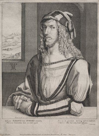 Retrato de Albrecht Dürer, a la edad de 26 años de Wenceslaus Hollar