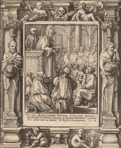 Predicador, 1651 de Wenceslaus Hollar
