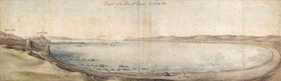 Vista de la bahía de Tánger desde el sureste, mediados del siglo XVII de Wenceslaus Hollar